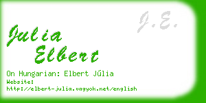 julia elbert business card